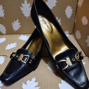 Vintage Etienne Aigner Leather Heels Horsebit Black Pump Shoe 6.5M EUC